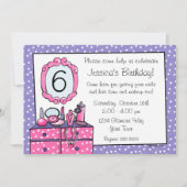 Glamour Girl Geburtstagsparty Einladung (Vorderseite)