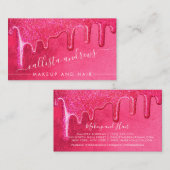 Glamour Girl Neon Pink Dick Glitzer Tropfen Visitenkarte (Vorne/Hinten)