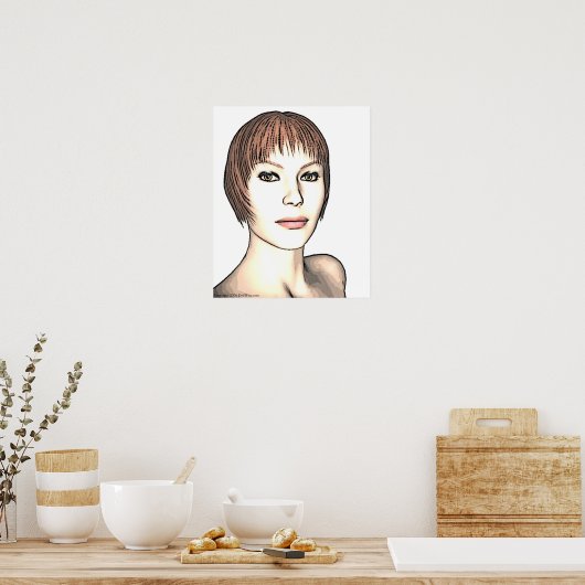 Glamour Girl Print Poster (Küche)