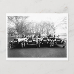 Glamour Girls & Classic Cars Vintages Foto Postkarte