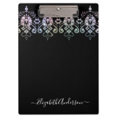 Glamour Giro Diamond Sparkle Monogram Name Klemmbrett (Vorderseite)