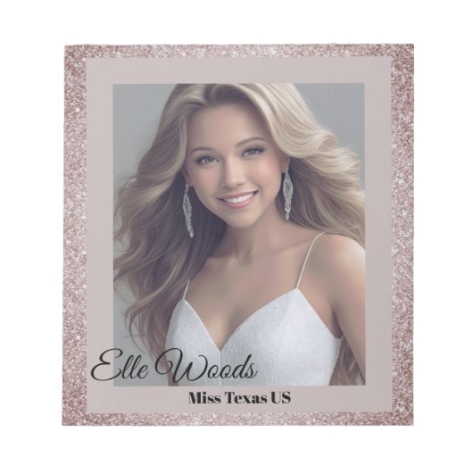 Glamour Glitz Autograph Pad Notizblock (Vorderseite)