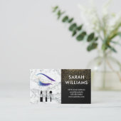 Glamour Glitzer Eye Lash Beauty Visitenkarte (Stehend Vorderseite)