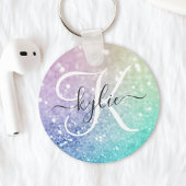 Glamour Glitzer Holograph Hübsch Personalisiert Schlüsselanhänger