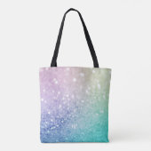 Glamour Glitzer Holograph Hübsch Personalisiert Tasche (Rückseite)