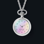 Glamour Glitzer Holograph Mit Monogramm Hübsch Armbanduhr<br><div class="desc">Dieses farbenfrohe,  bunt gestylte Glitzer-Muster lässt sich einfach mit Ihrem individuelle Name und/oder Monogramm personalisieren.</div>