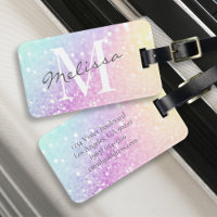 Glamour Glitzer Holograph Mit Monogramm Hübsch