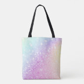 Glamour Glitzer Holograph Mit Monogramm Hübsch Tasche (Rückseite)