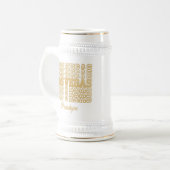 Glamour Glitzer Las Vegas Junggeselinnen-Abschied Bierglas (Vorderseite Links)