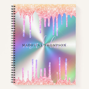 Glamour Glitzer Melt Holographic Name Notizblock