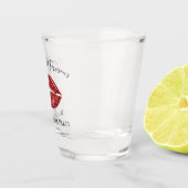Glamour Glitzer Red Lips Bachelorette Schnapsglas (Rechts)