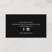 Glamour Glitzer Social Media Visitenkarte (Rückseite)