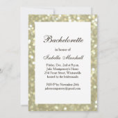 Glamour Gold Bachelorette Einladung (Rückseite)
