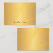 Glamour Gold Background Handgeschriebener Skriptna Mitteilungskarte (Vorne/Hinten)