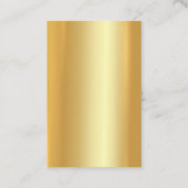 Glamour Gold Beruflich Moderne Elegante Trendy Visitenkarte (Rückseite)