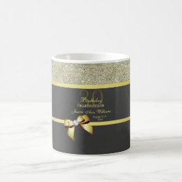 Glamour Gold & Black Birthday Kaffeetasse