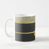 Glamour Gold & Black Birthday Kaffeetasse (Links)