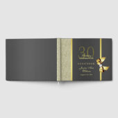 Glamour Gold & Black Birthday Party Gästebuch (Voll)