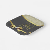 Glamour Gold & Black Birthday Party Pappteller (Gewinkelt)