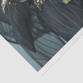 Glamour Gold Black Floral Bird Käselsmaske Seidenpapier (Ausschnitt)