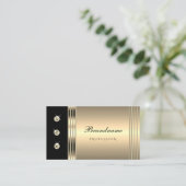 Glamour Gold Black mit Imitats Rhinestones Bling Visitenkarte (Stehend Vorderseite)