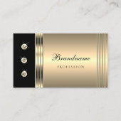 Glamour Gold Black mit Imitats Rhinestones Bling Visitenkarte (Vorderseite)