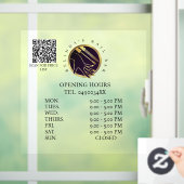 Glamour Gold & Black Nail Salon Fensteraufkleber (Zuhause)