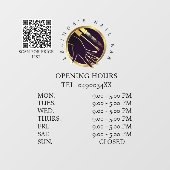 Glamour Gold & Black Nail Salon Fensteraufkleber (Blatt)