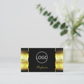 Glamour Gold Black Squiggled Juwelen mit Logo Visitenkarte (Stehend Vorderseite)