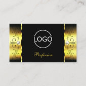 Glamour Gold Black Squiggled Juwelen mit Logo Visitenkarte (Vorderseite)