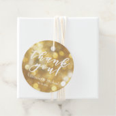 Glamour Gold Bokeh Glitzern | Vielen Dank Geschenkanhänger (Beispiel)