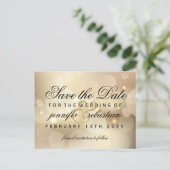 Glamour Gold Bokeh Light Wedding Postkarte (Stehend Vorderseite)