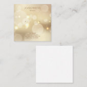 Glamour Gold Bokeh Stud Earring Quadratische Visitenkarte (Vorne/Hinten)
