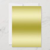 Glamour Gold Bow & Black Glitzer Hochzeit Save The Date (Rückseite)