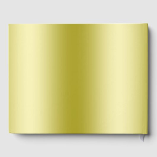 Glamour Gold Bow & Black Wedding Gästebuch (Rückseite)