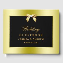 Glamour Gold Bow & Black Wedding