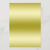Glamour Gold Bow & Black Wedding Menükarte (Rückseite)