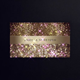 Glamour Gold Bronze Glitzer Luxus Business Card Visitenkarte