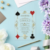 Glamour Gold Casino Las Vegas Poker Hochzeit Acryleinladungen (In Situ (Hochzeit))