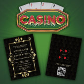 Glamour Gold Casino Las Vegas Poker Hochzeit Einladung
