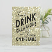 Glamour Gold Couple's Dusche Einladung (Stehend Vorderseite)