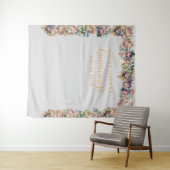 Glamour Gold Diamond Floral Quinceanera Wandteppich (Beispiel (Horizontal))