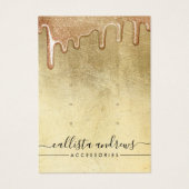 Glamour Gold Diick Glitzer Tropfen Logo-Verleihung (Vorderseite)