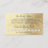 Glamour Gold Diick Glitzer Tropfen Loyalty Treuekarte (Rückseite)