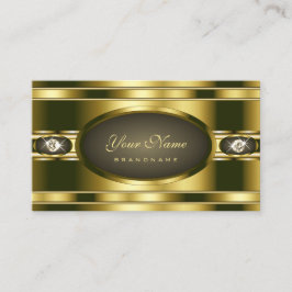 Glamour Gold Effect mit trendigen Imitaten Rhinest Visitenkarte