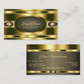 Glamour Gold Effect mit trendigen Imitaten Rhinest Visitenkarte (Vorne/Hinten)