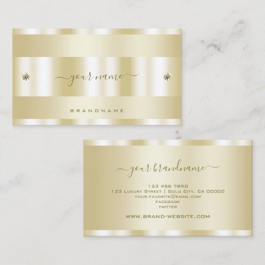 Glamour Gold Effekt mit Niedlichen kleinen Imitate Visitenkarte (Vorne/Hinten)