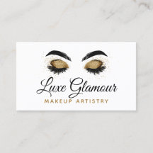 Glamour Gold Eye Lashes Makeup Artist Beauty Bar