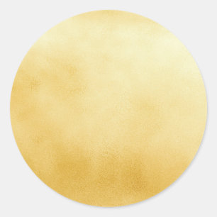 Glamour Gold Faux Metallic Runder Aufkleber