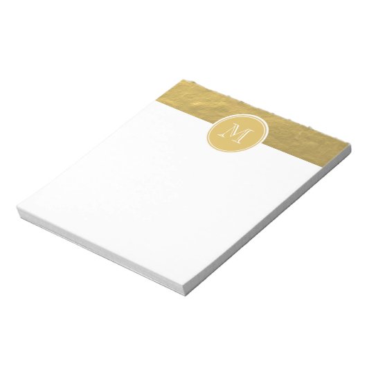 Glamour Gold Foil Backrorgram Notizblock (Rotiert)